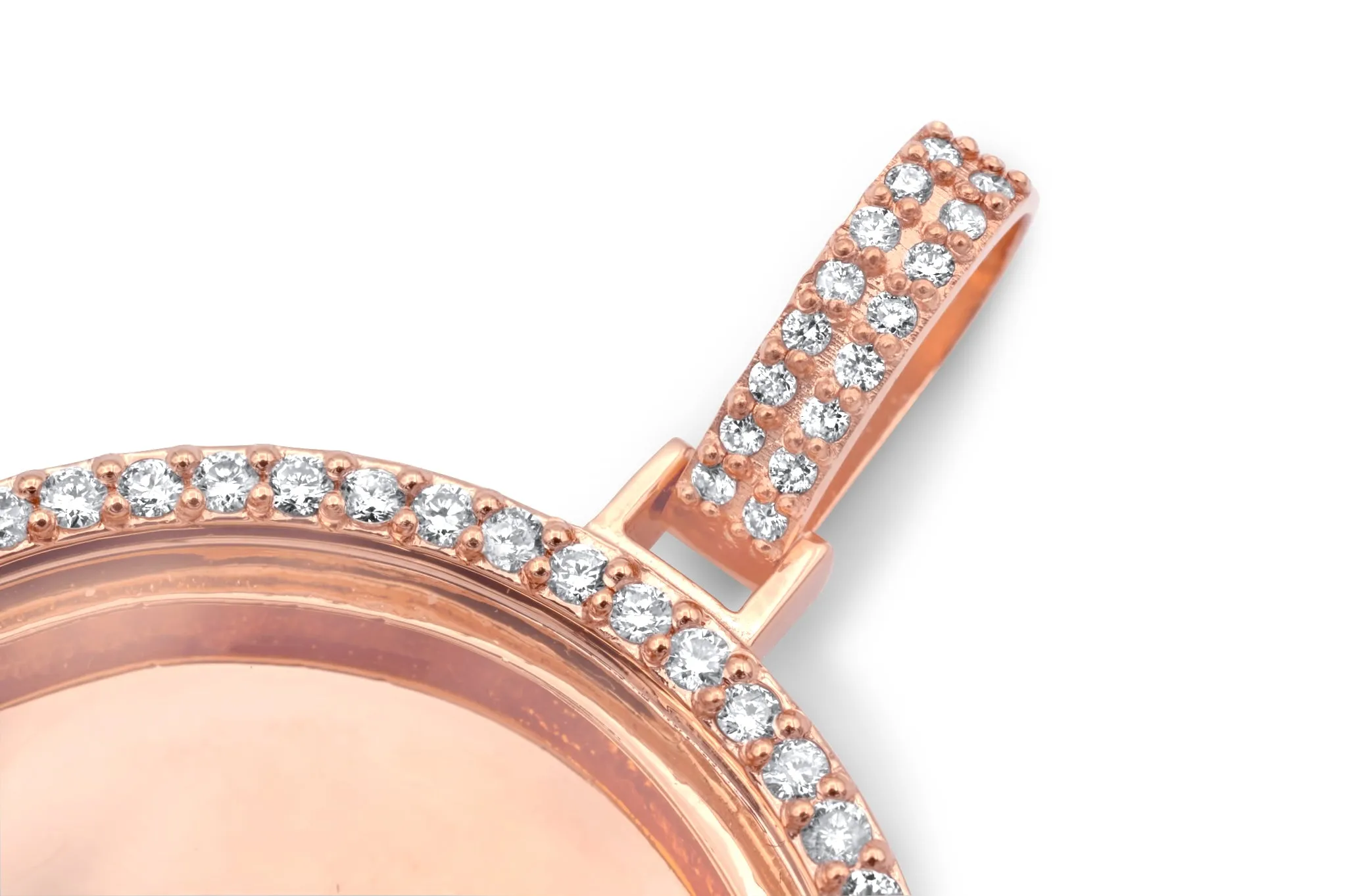 14K Rose Gold Diamond Picture Pendant 2.29ctw