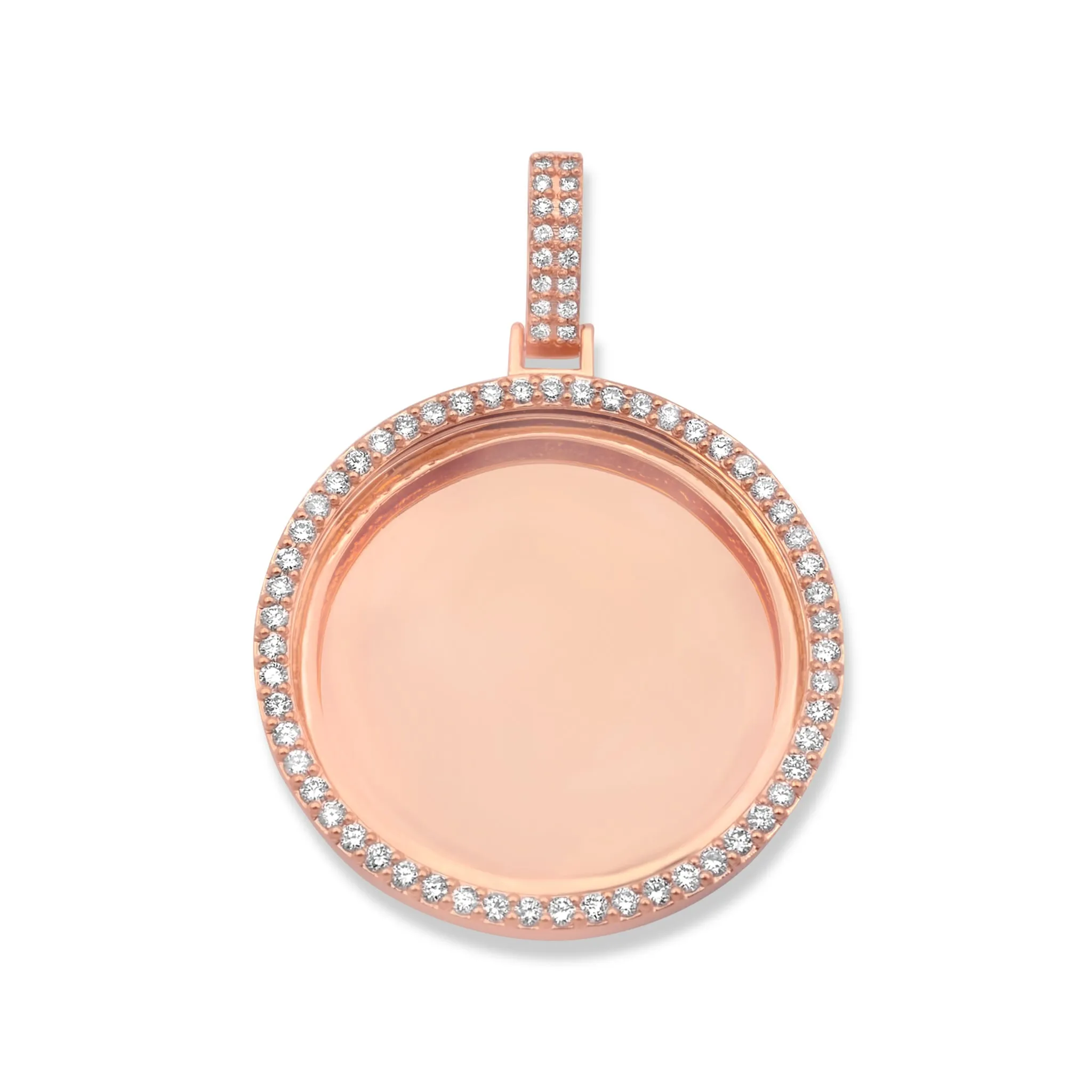 14K Rose Gold Diamond Picture Pendant 2.29ctw