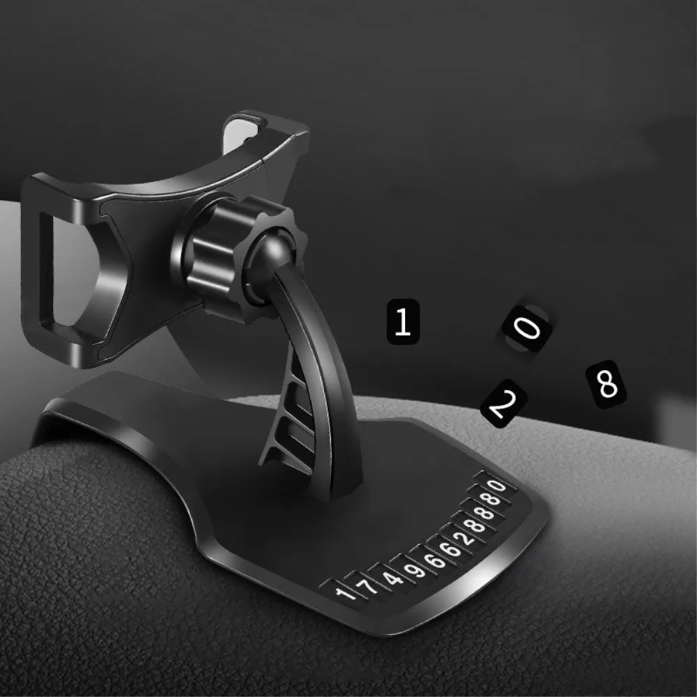 3 in 1 Car GPS Smartphone Holder: Dashboard / Visor Clamp   AC Grid Clip for Gresso Regal Gold - Black