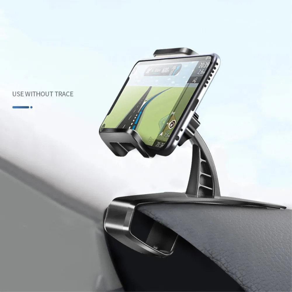 3 in 1 Car GPS Smartphone Holder: Dashboard / Visor Clamp   AC Grid Clip for Gresso Regal Gold - Black