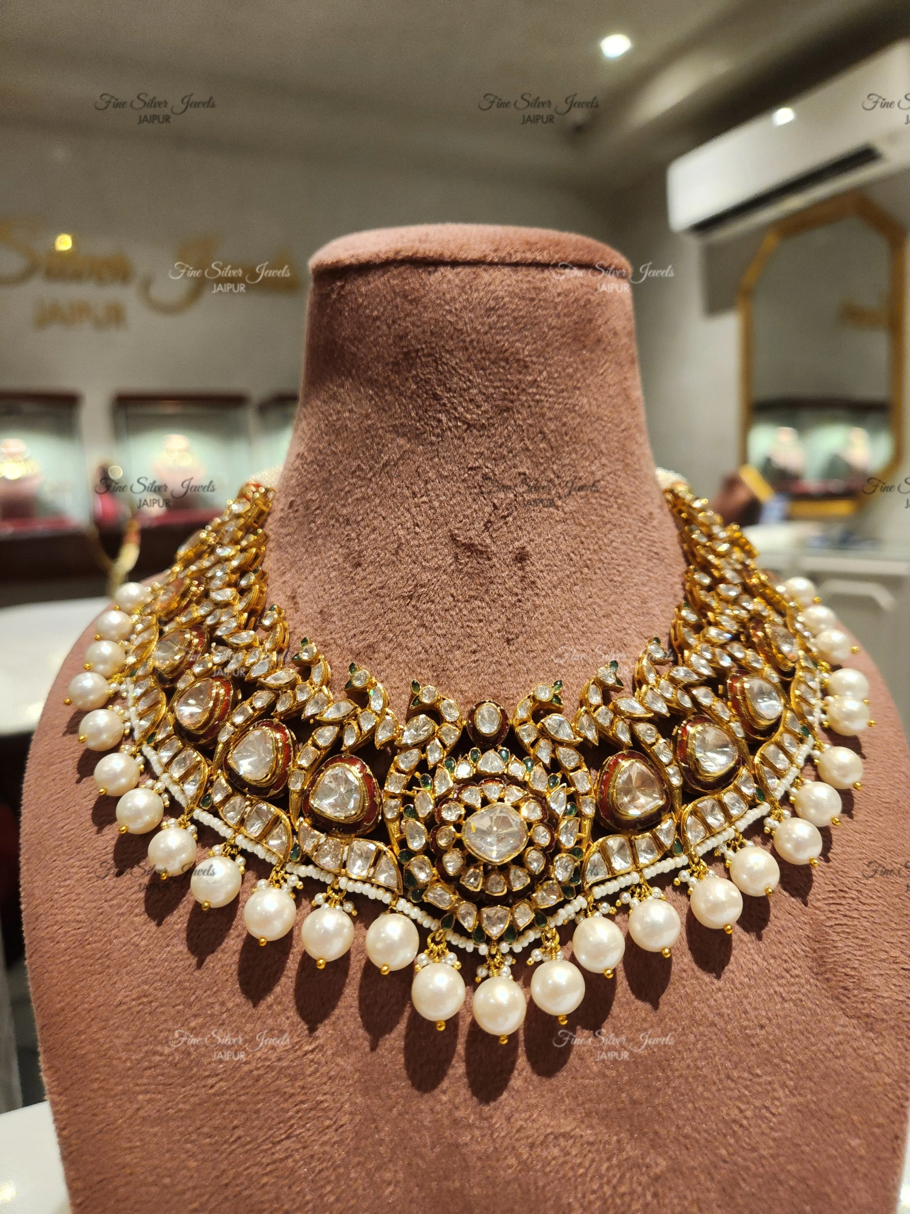 925 Silver Regal Peacock Necklace Set