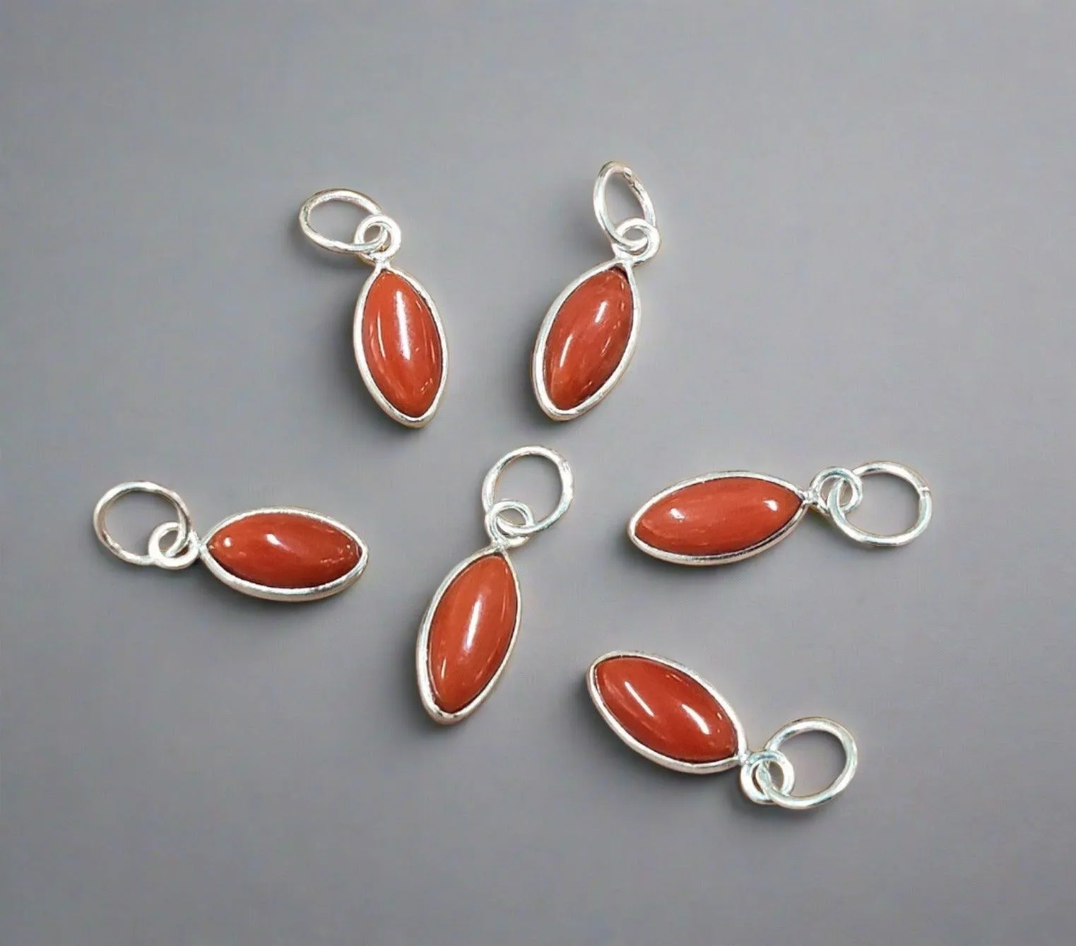 925 Sterling Silver Coral Pendant