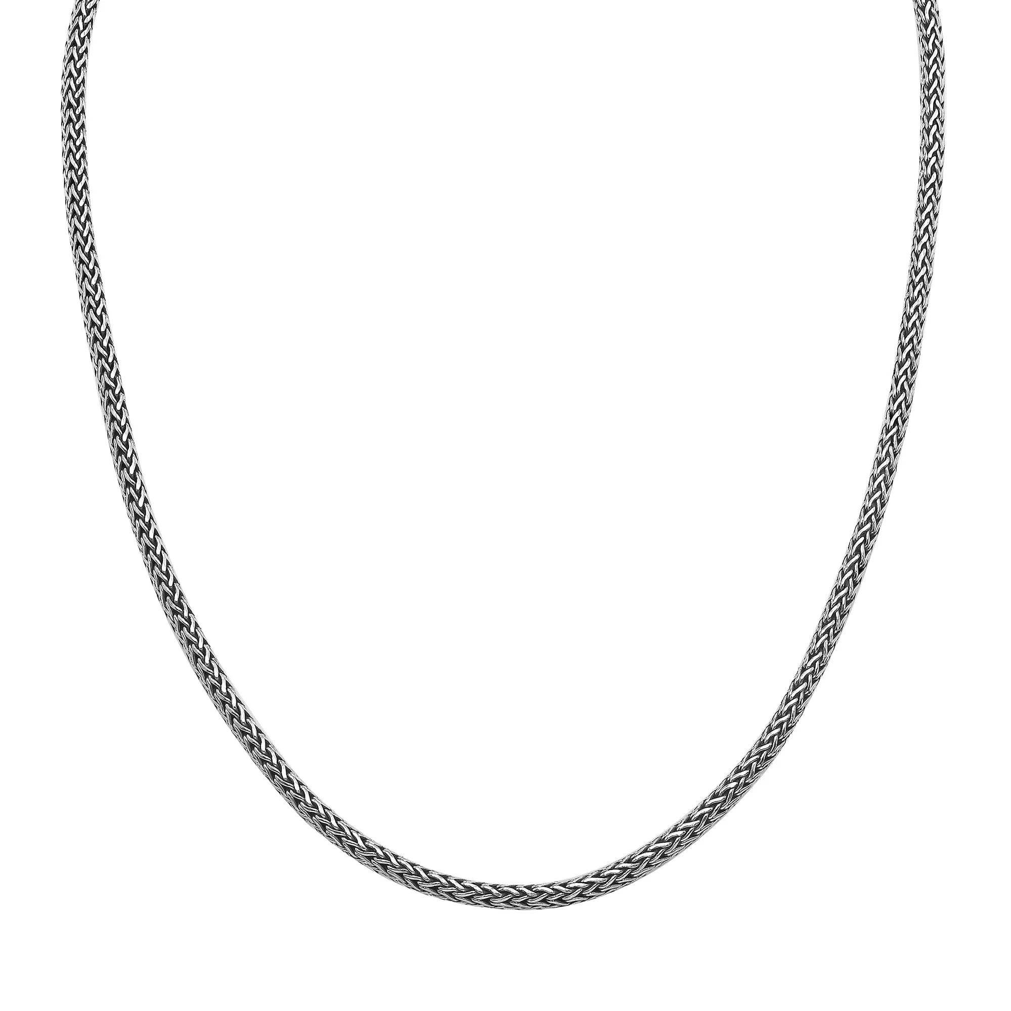 AN-1122-BT Sterling Silver Necklace With Blue Topaz Q.