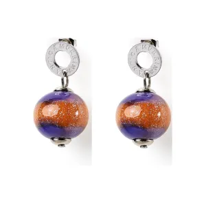 Antica Murrina Earrings Falena Coral Red