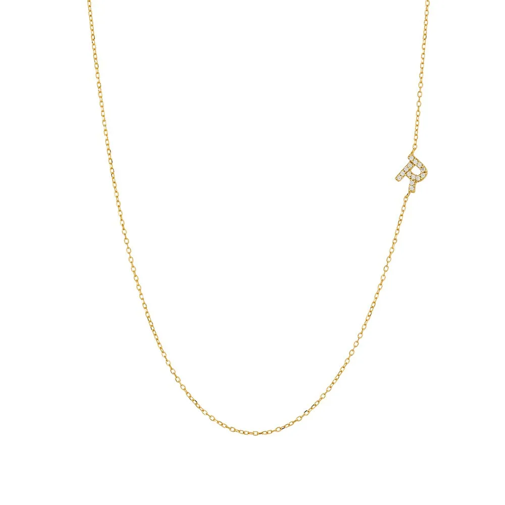 Asymmetrical Initial Necklace