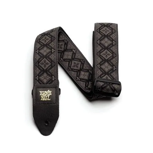 Ernie Ball Classic Jacquard Guitar Strap, Regal Black