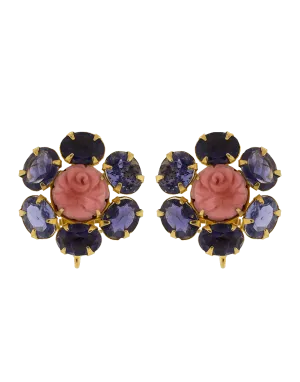Flower Clip Earrings