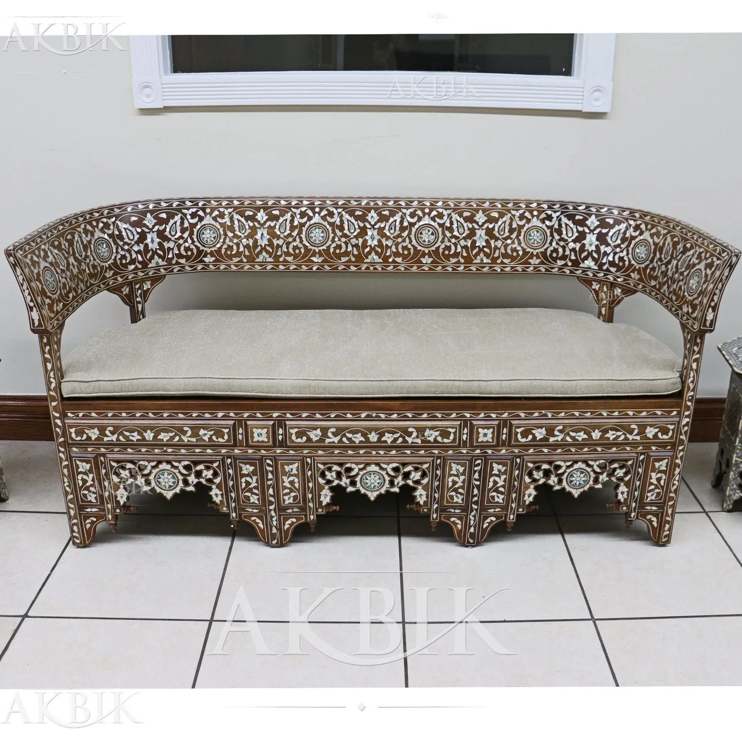 Garden of Pearls: Inlaid Sofa