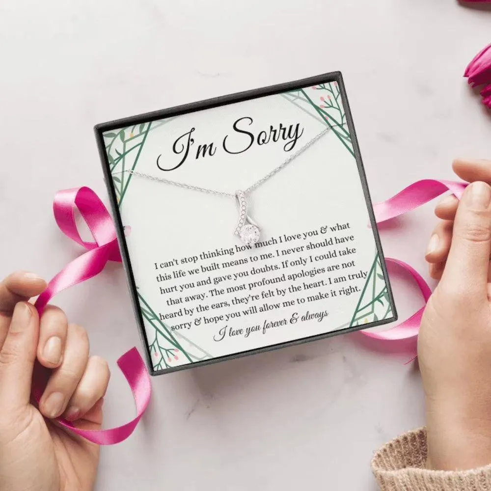 Girlfriend Necklace, Wife Necklace, I’m Sorry Necklace Apology Gift, Gift For Wife, Girlfriend