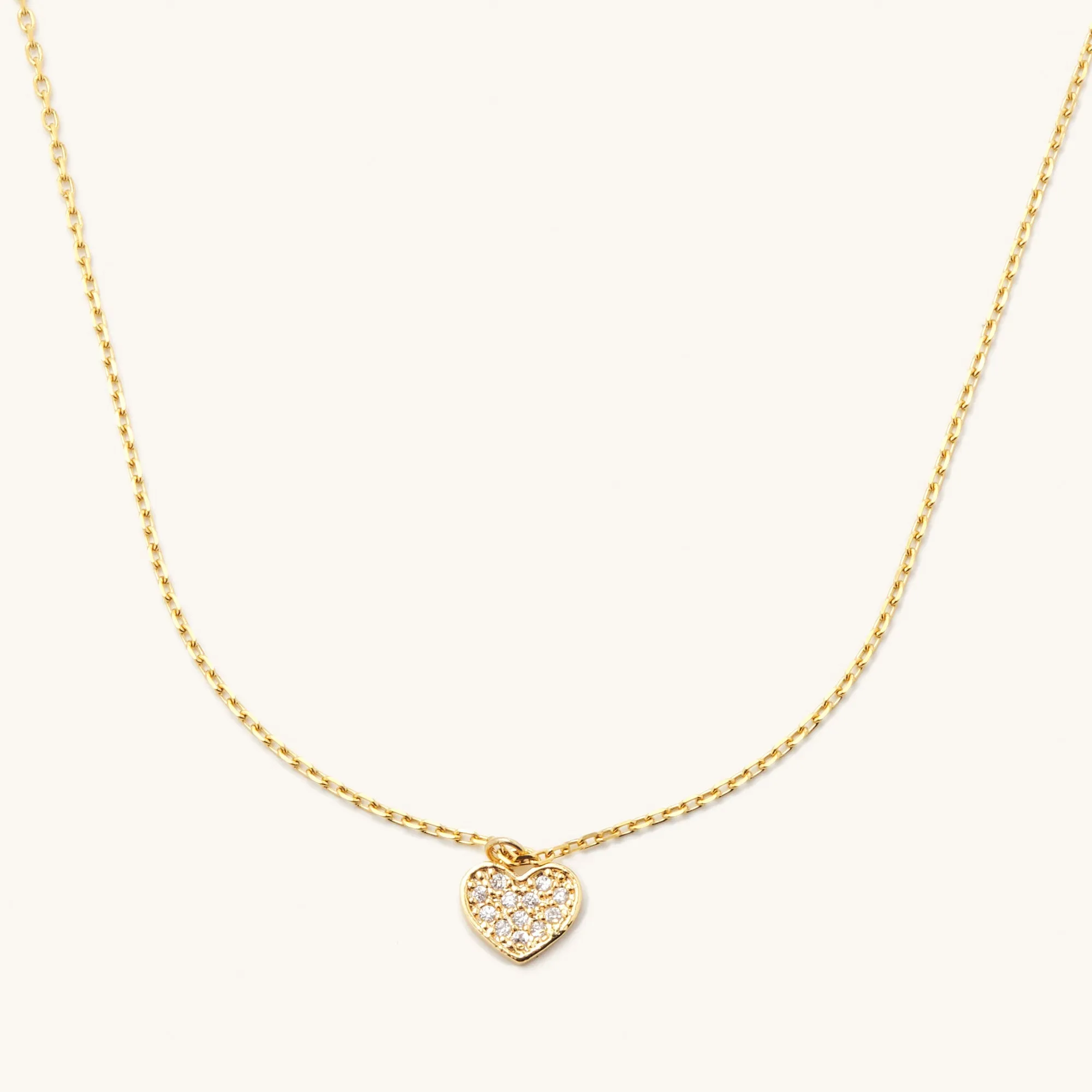 Gold Crystal Heart Necklace