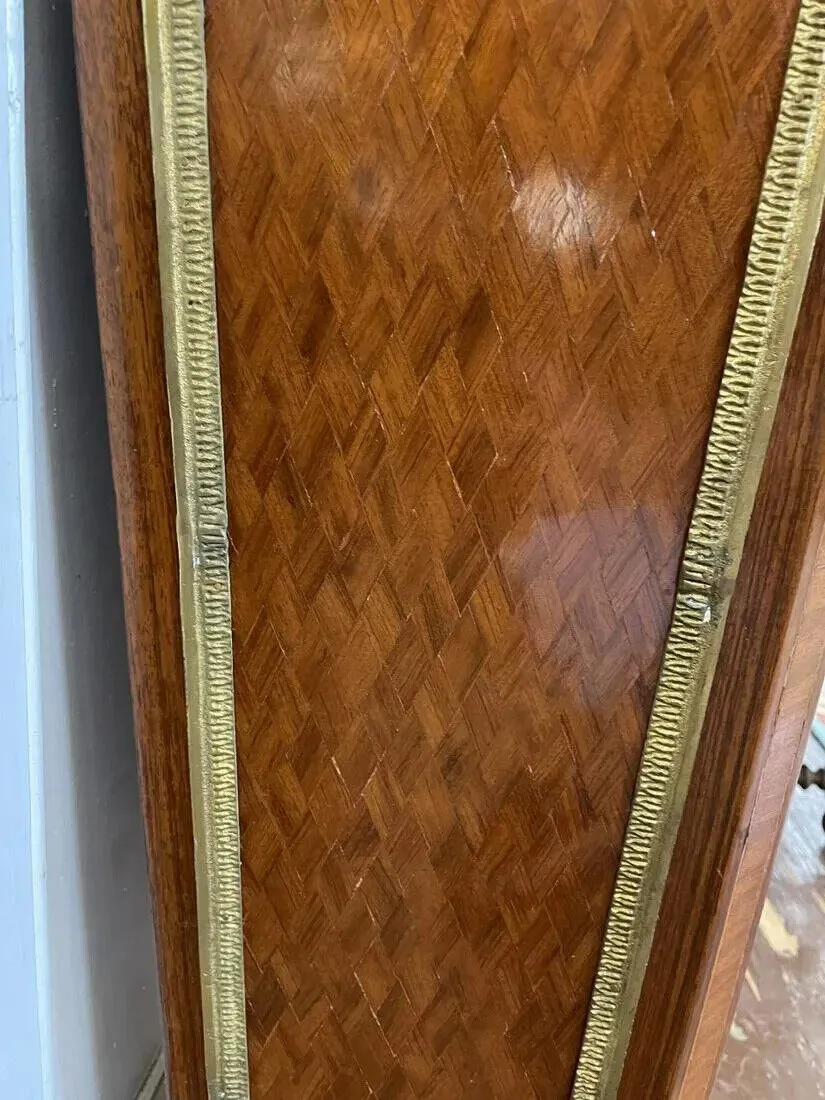 Pedestal, French Empire Style, Gilt Bronze Mounted, Inlaid Kingwood, 20th C.!!