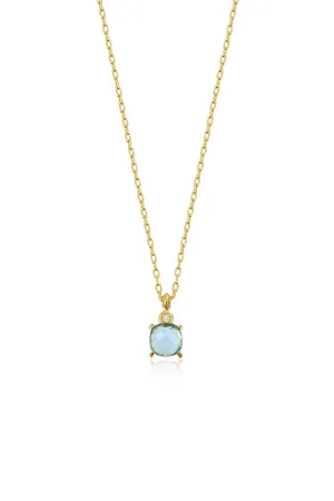 Pedigree Pendant in Blue Topaz and Diamond