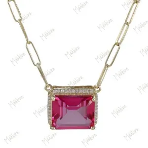 Pink Topaz Necklace