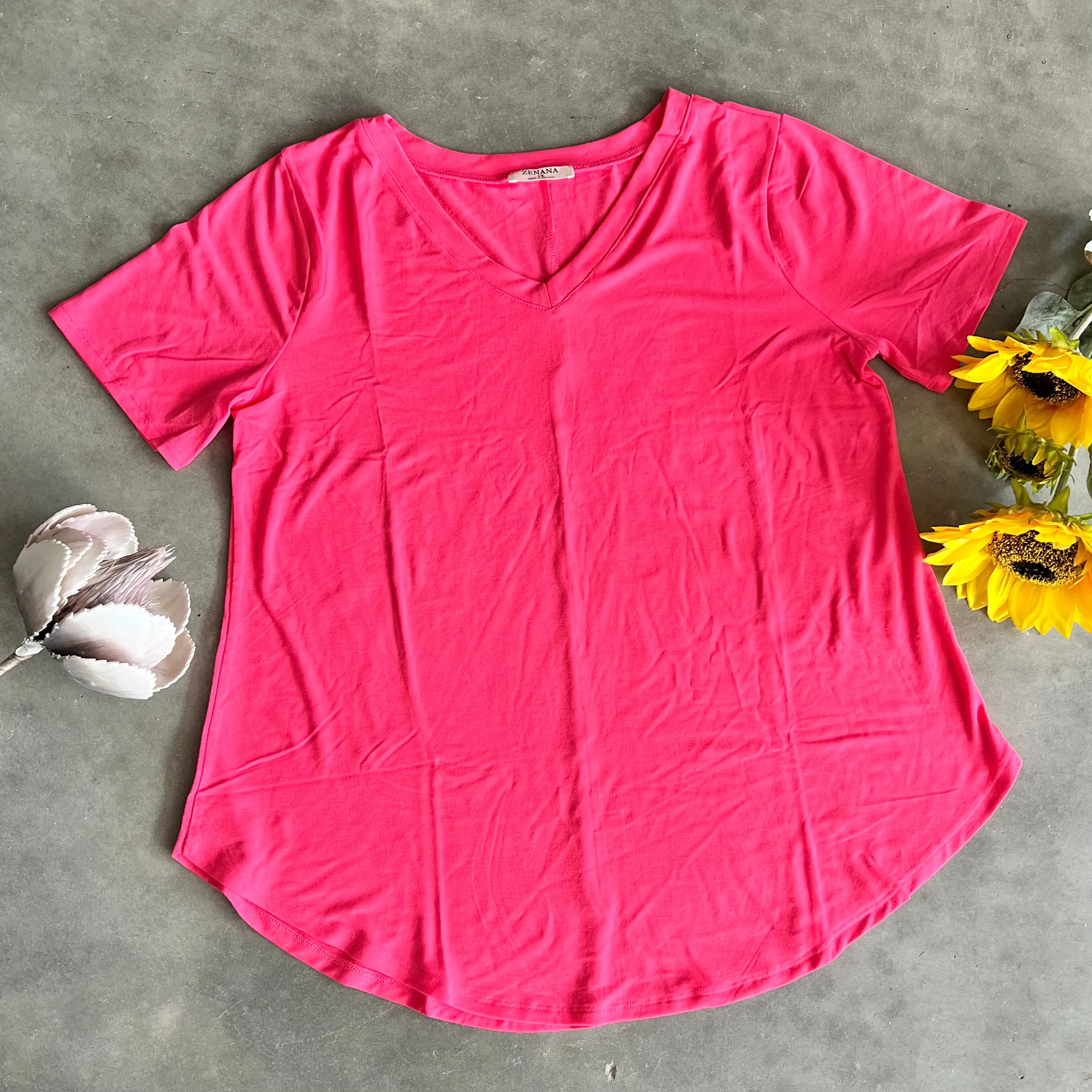 PLUS Basic Short Sleeve V-Neck Tee