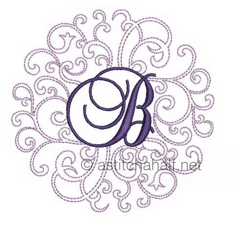 Regal Curls Monogram Letters B