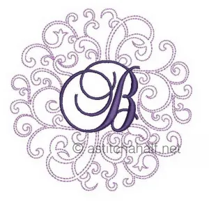 Regal Curls Monogram Letters B