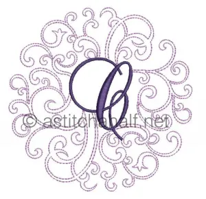 Regal Curls Monogram Letters C
