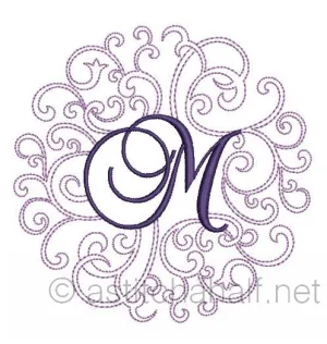 Regal Curls Monogram Letters M