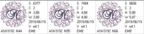 Regal Curls Monogram Letters N