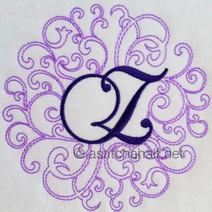 Regal Curls Monogram Letters Z