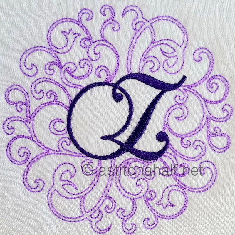 Regal Curls Monogram Letters Z