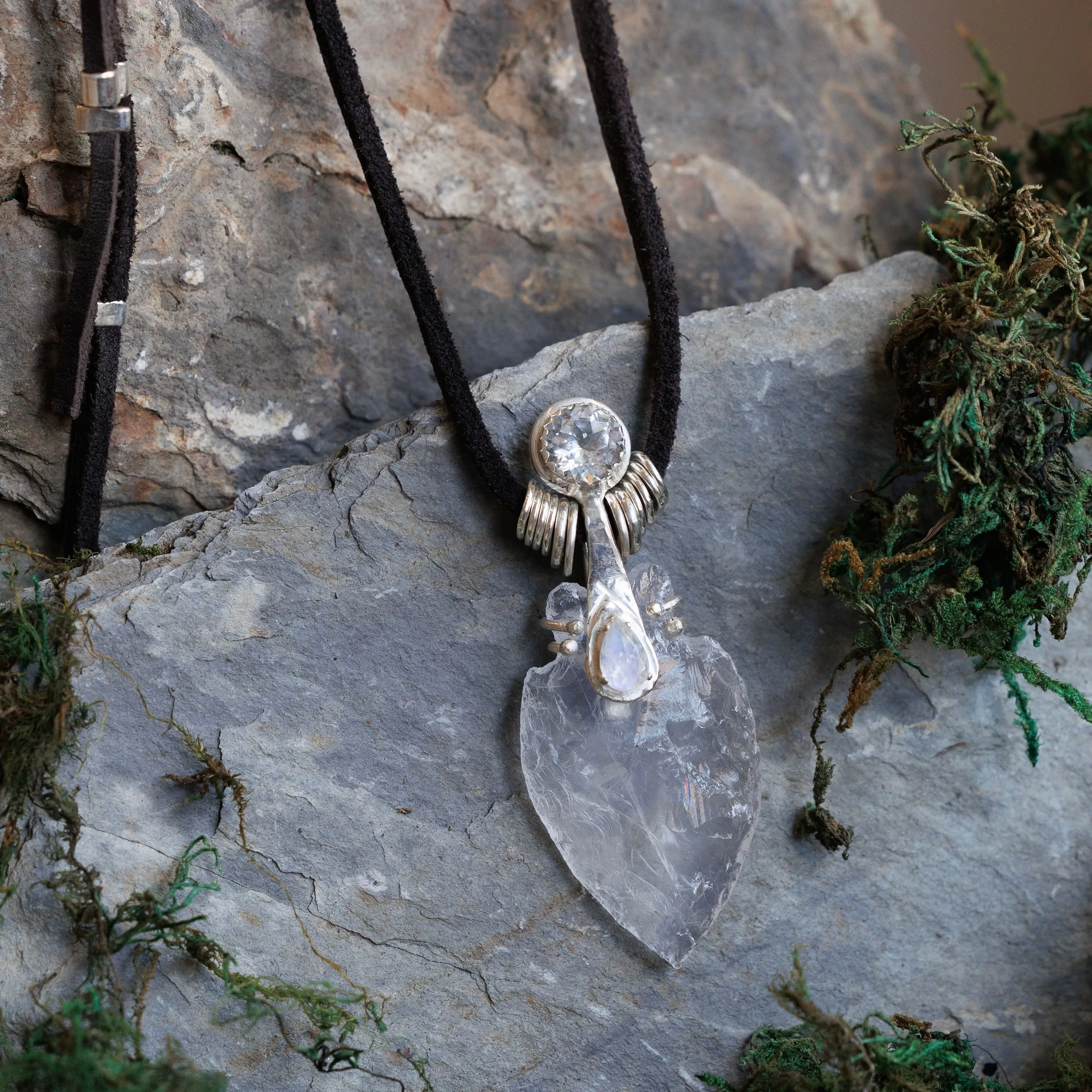 Regal Moon Quartz Arrowhead