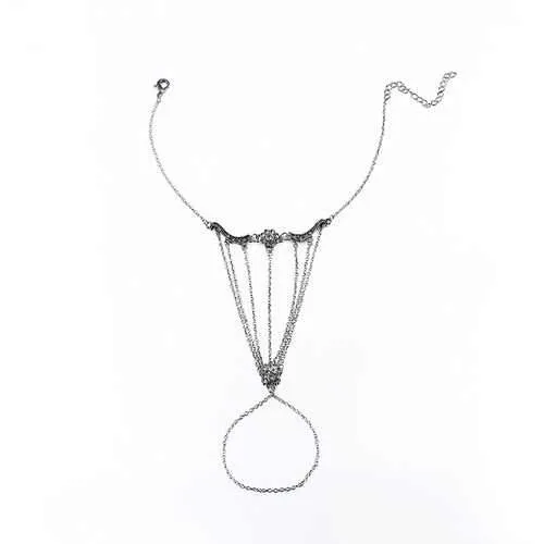 Retro Women's Anklet Jewelry Flower Barefoot Anklet