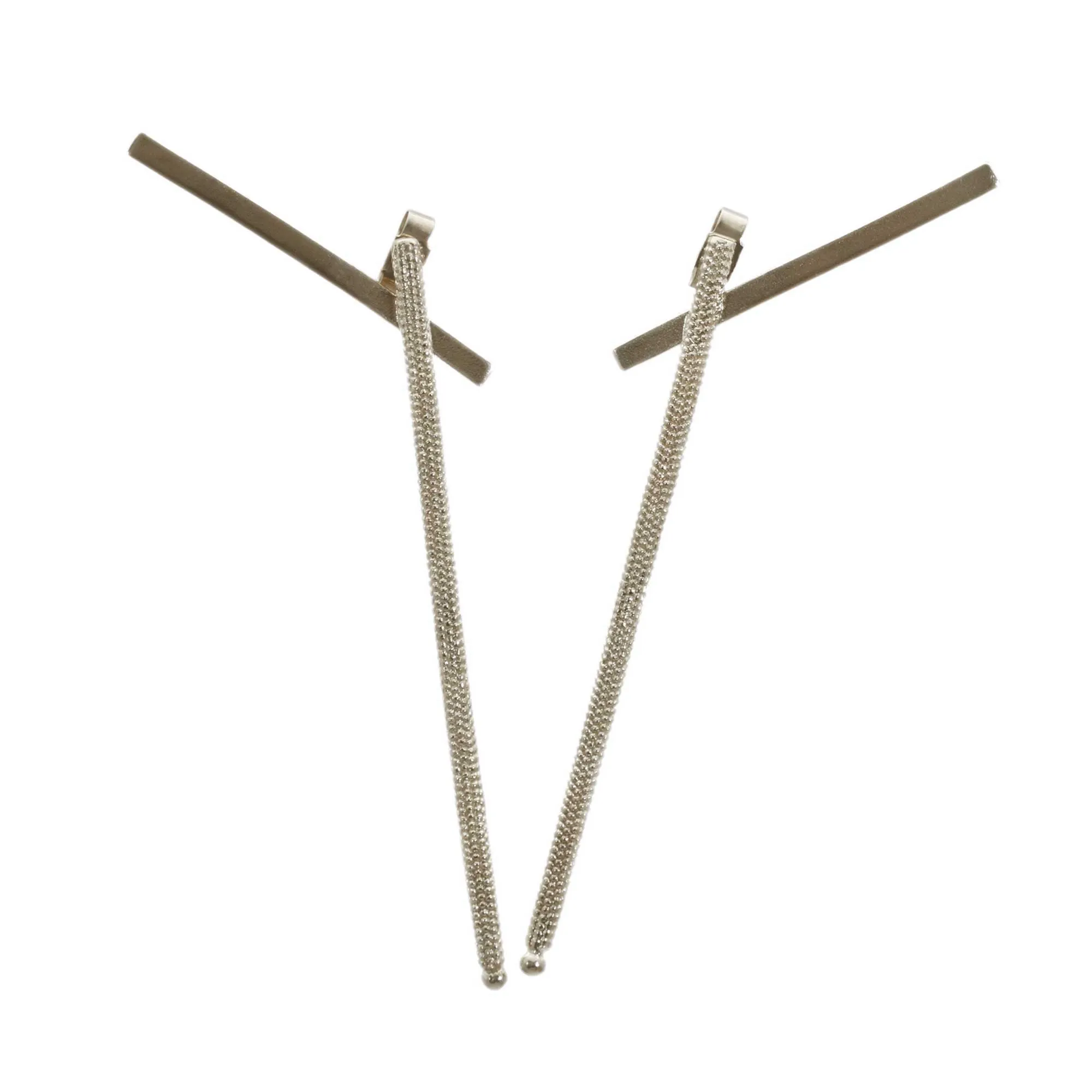 Shield Long Drop Earrings
