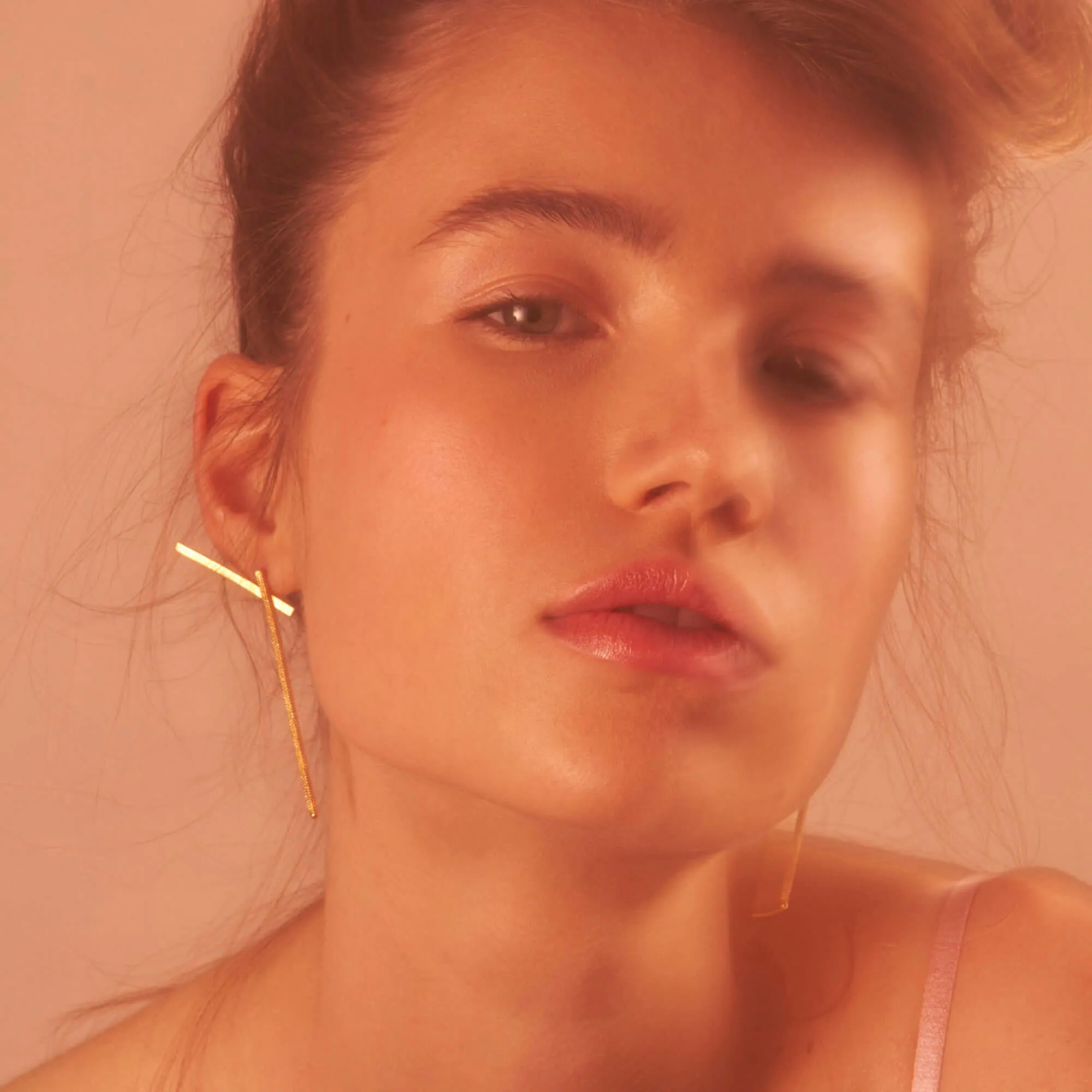 Shield Long Drop Earrings