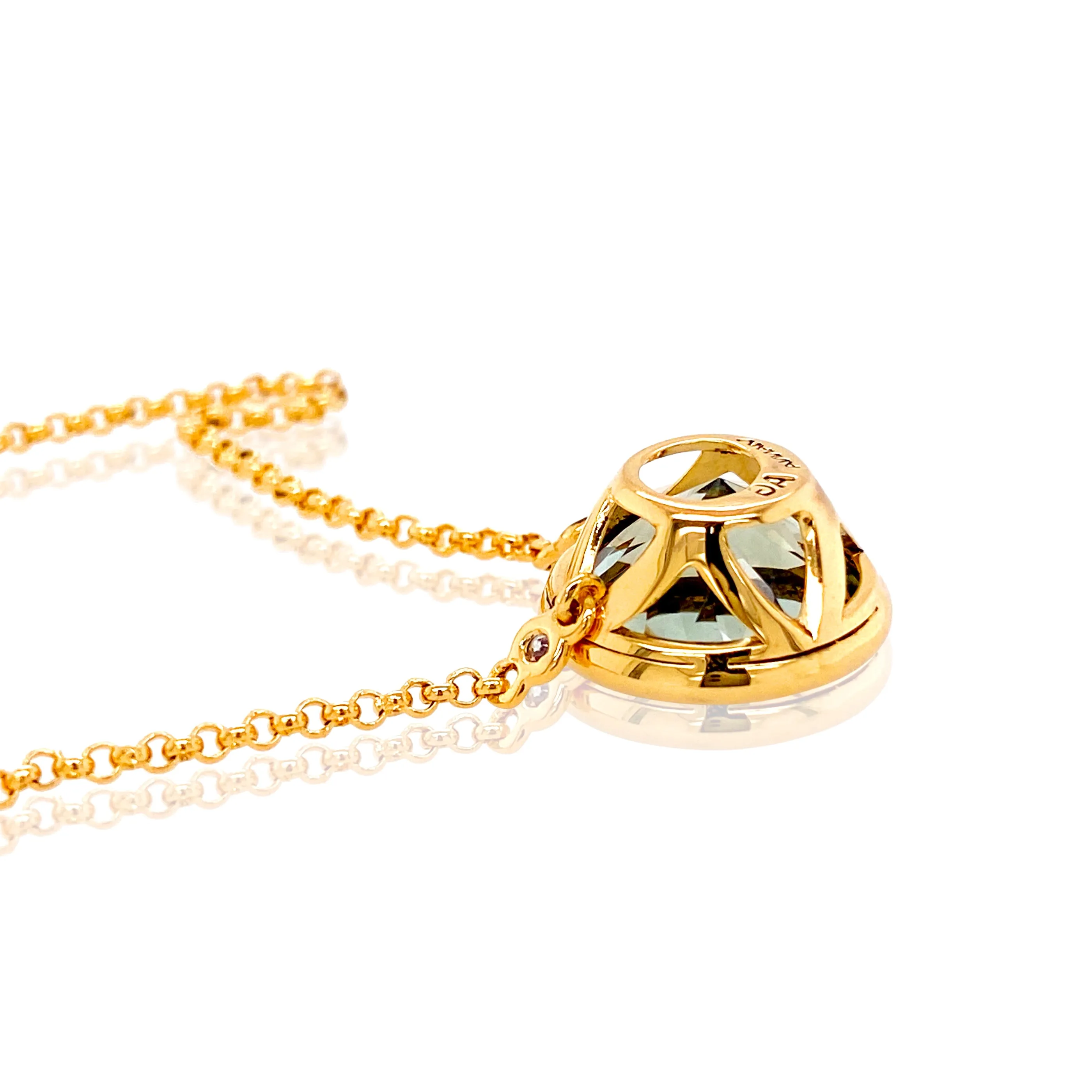 SIGNATURE Necklace (1287) - Prasiolite / YG