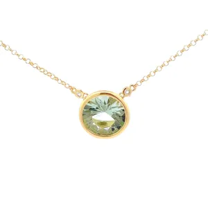 SIGNATURE Necklace (1287) - Praziolite / YG
