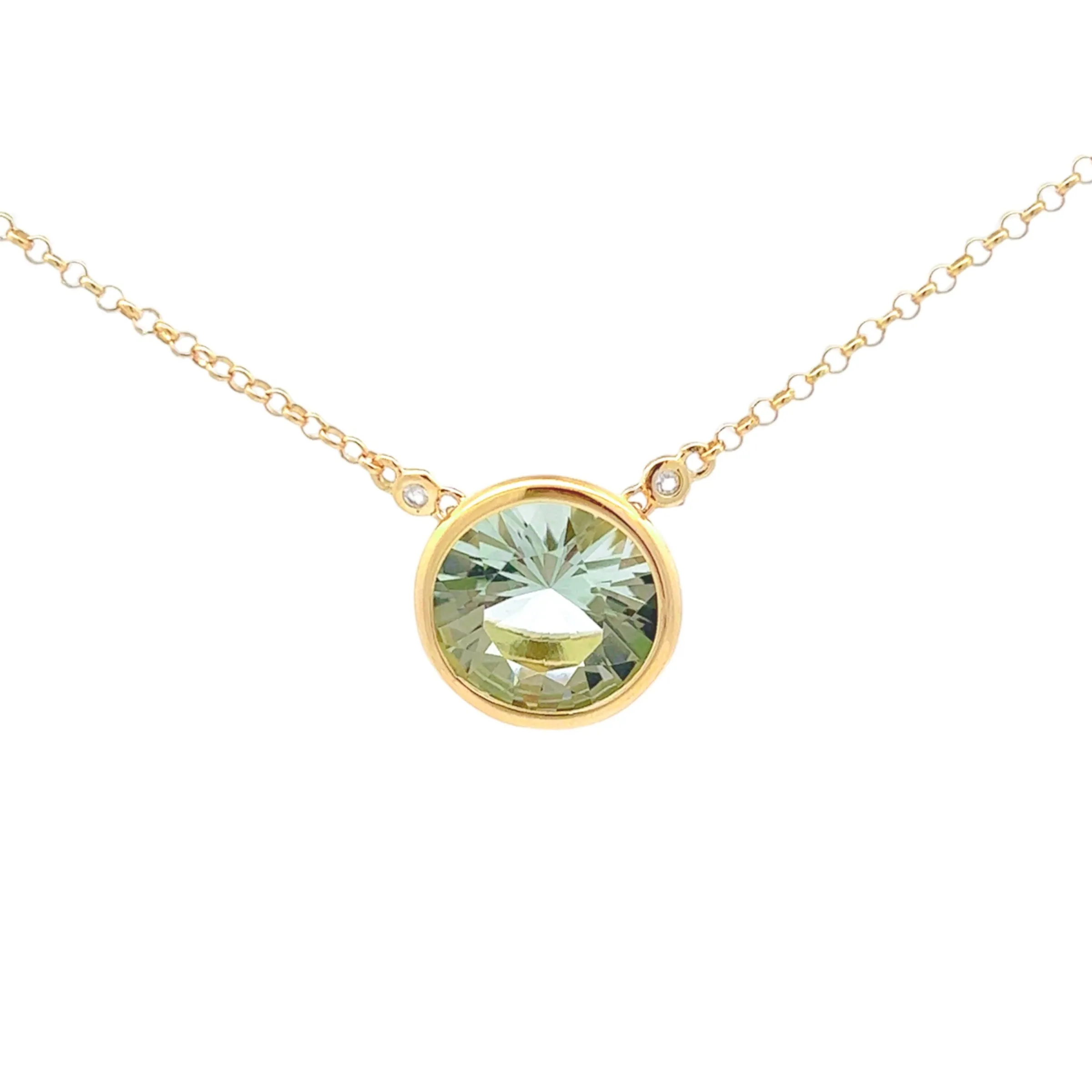 SIGNATURE Necklace (1287) - Praziolite / YG