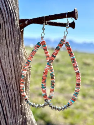 The Summer Sun Navajo Pearl Hoop Bead Earring