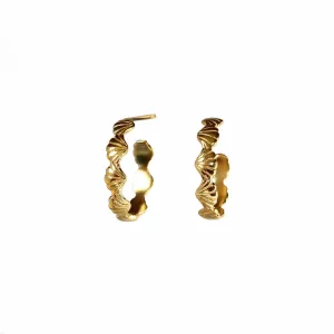 Tiny Shell Light Hoop Earrings