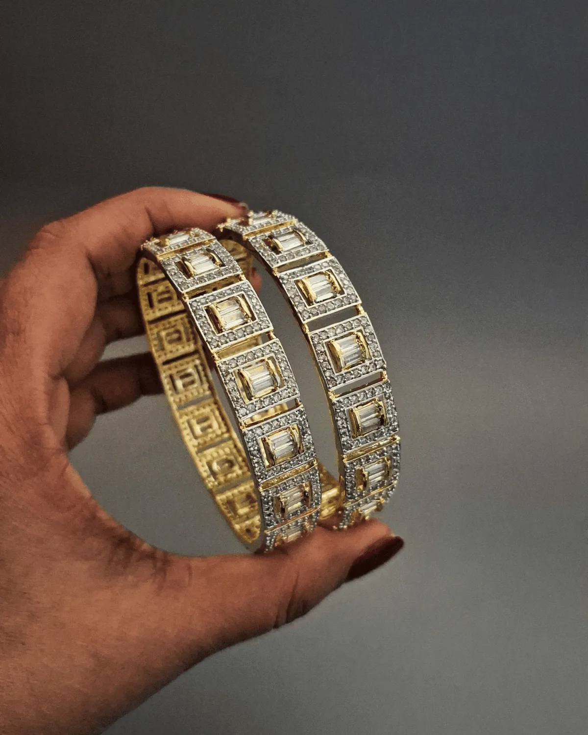Zevarly Regal American Diamond Bangles
